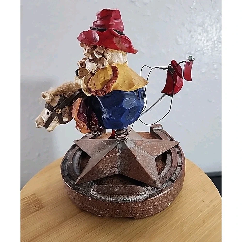 Cowboy Santa Stick‎ Horse Stocking Holder Christmas Western Decor